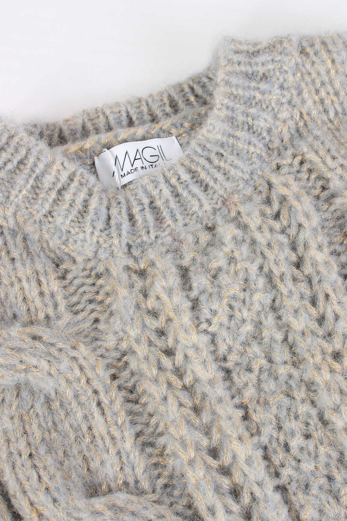 Pullover Treccia Azzurro-4