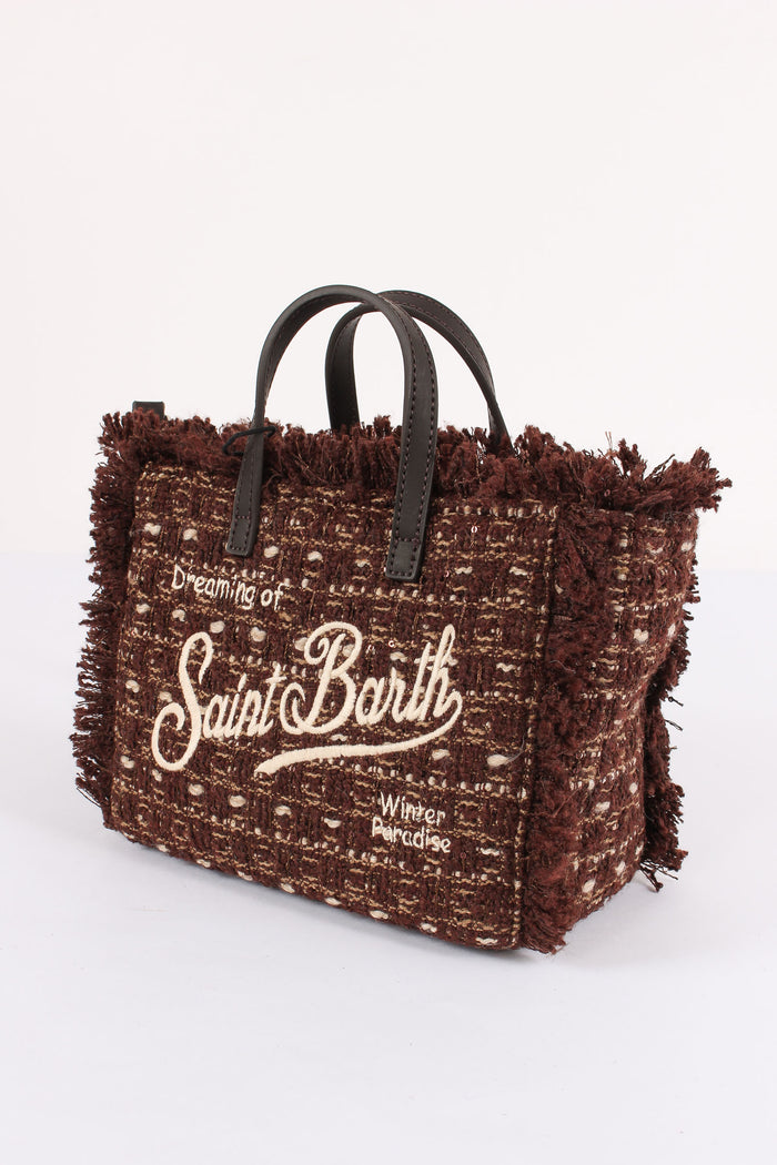 Borsa A Mano Mini Tweed Brown-6