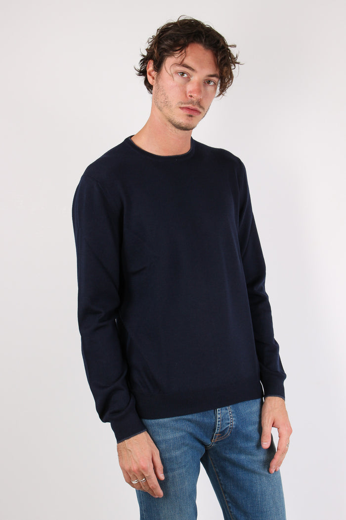 Maglia Manica Toppa Profilo Blu-9