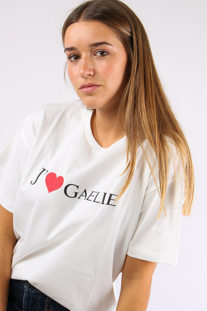 T-shirt Logo Cuore Off White-7