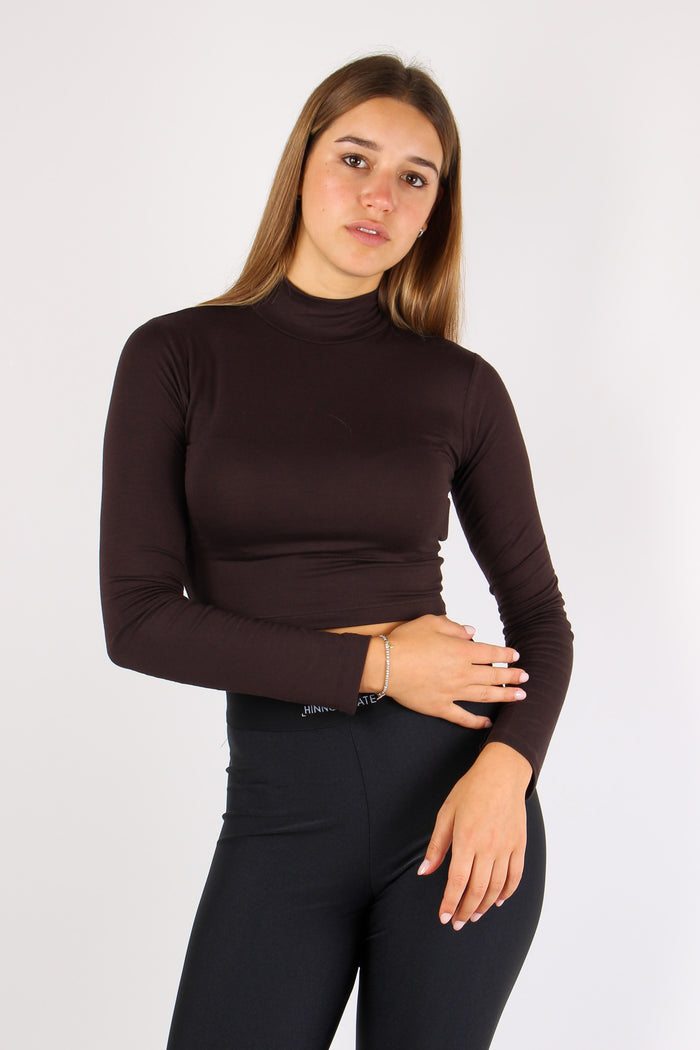 Dolcevita Cropped Viscosa Moro-2