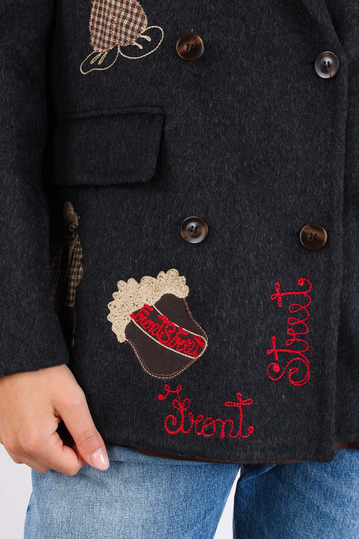 Giacca Impuntura Patch Unica-10