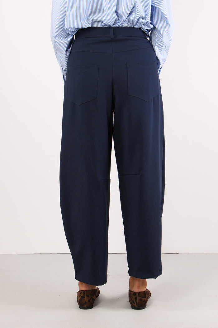 Pantalone Carrot Tessuto Tecni Blu-4