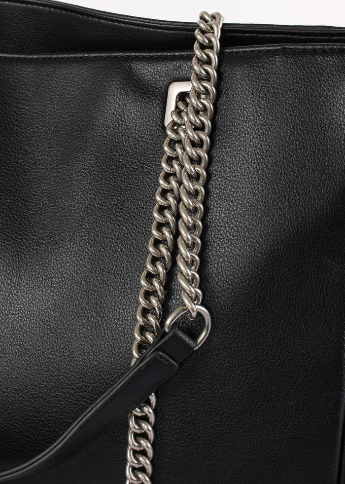 Shopping Maxi Logo Rilievo Nero-5