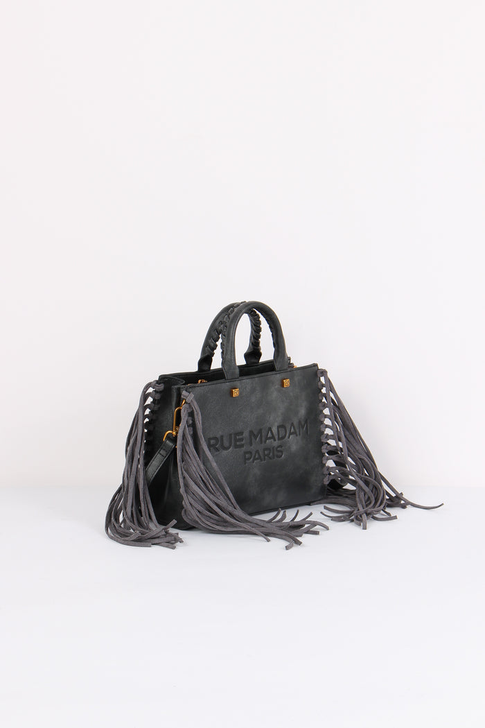 Shopping Mini Frange Vintage Black-5