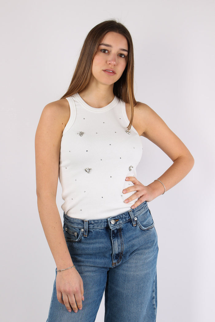 Canotta Costina Applicazioni Panna-3