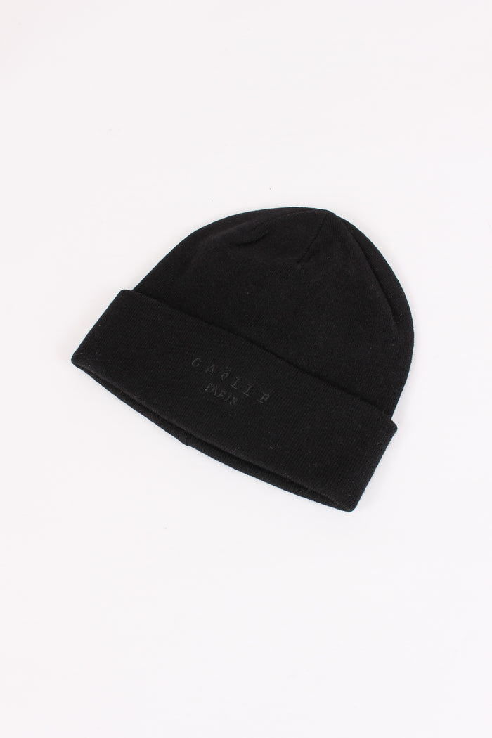 Cuffia Basica Logo Ricamo Nero-2