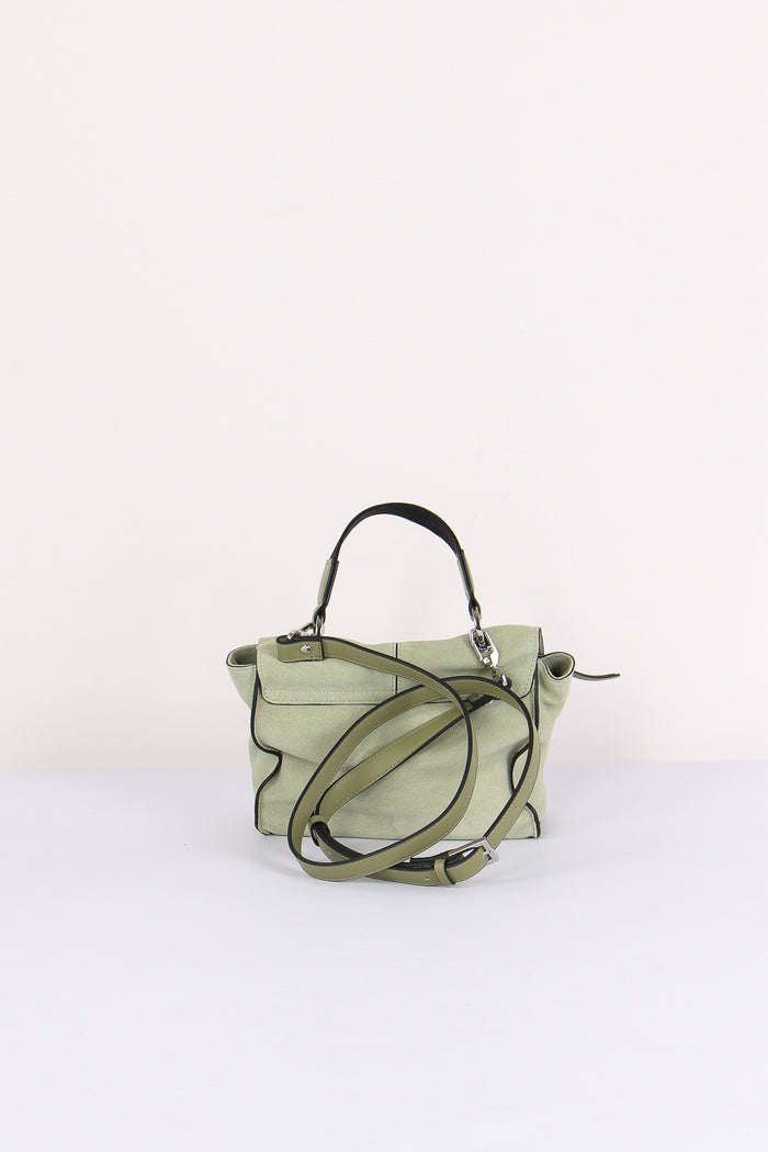 Chloe Mini Cartella Camoscio Zip Vert-3