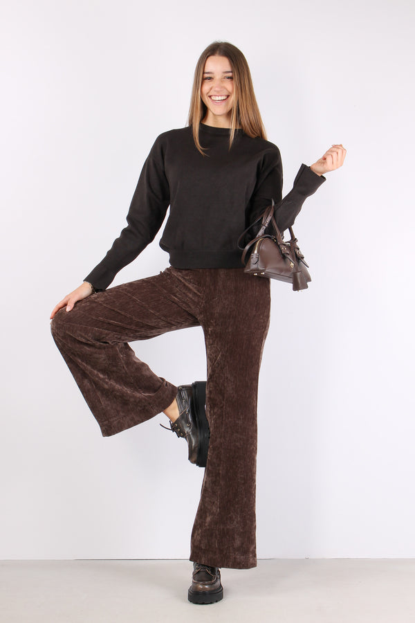 Maglia Viscosa Ripresa Polsi Moro