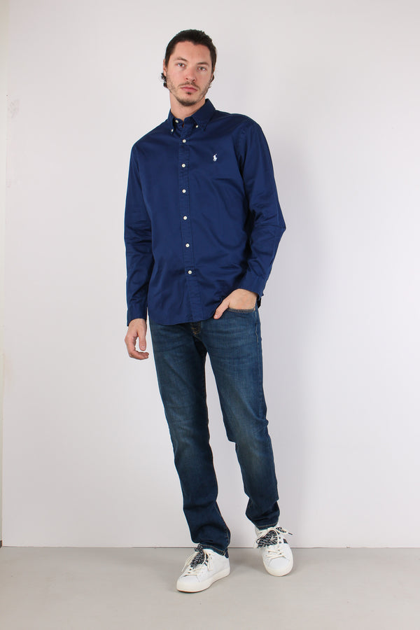 Camicia Custom Cotone Leggero Newport Navy