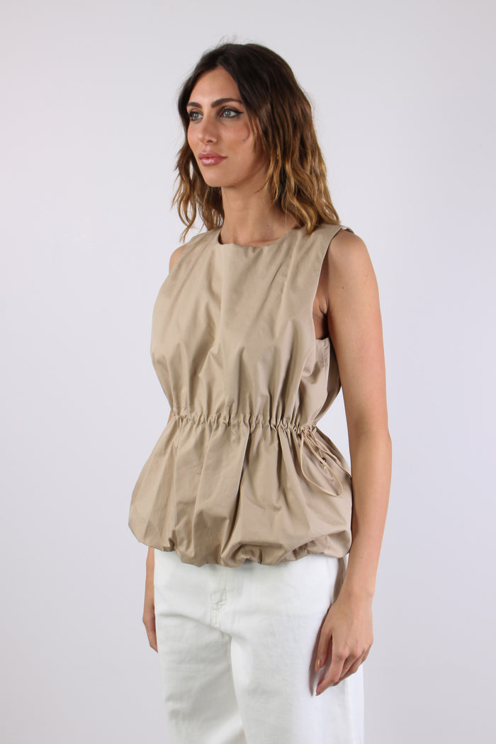Top Cotone Arriccio Beige-3