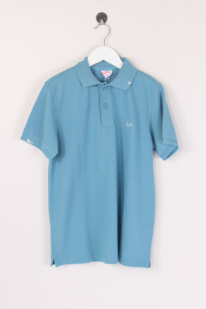 Polo Vintage Ricamo Avio