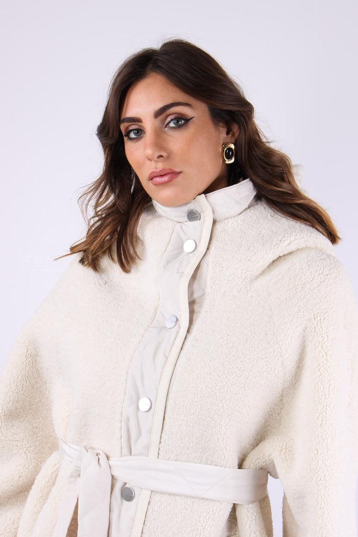 Capperi Giubbotto Cappuccio Ec Bianco Cigno-7