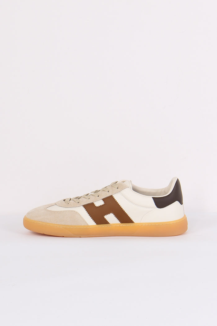 Sneaker Inserto Camoscio Beige/avorio-6