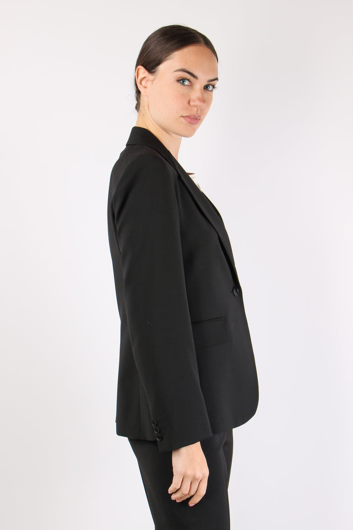 Lamine Giacca Fresco Lana Nero-4