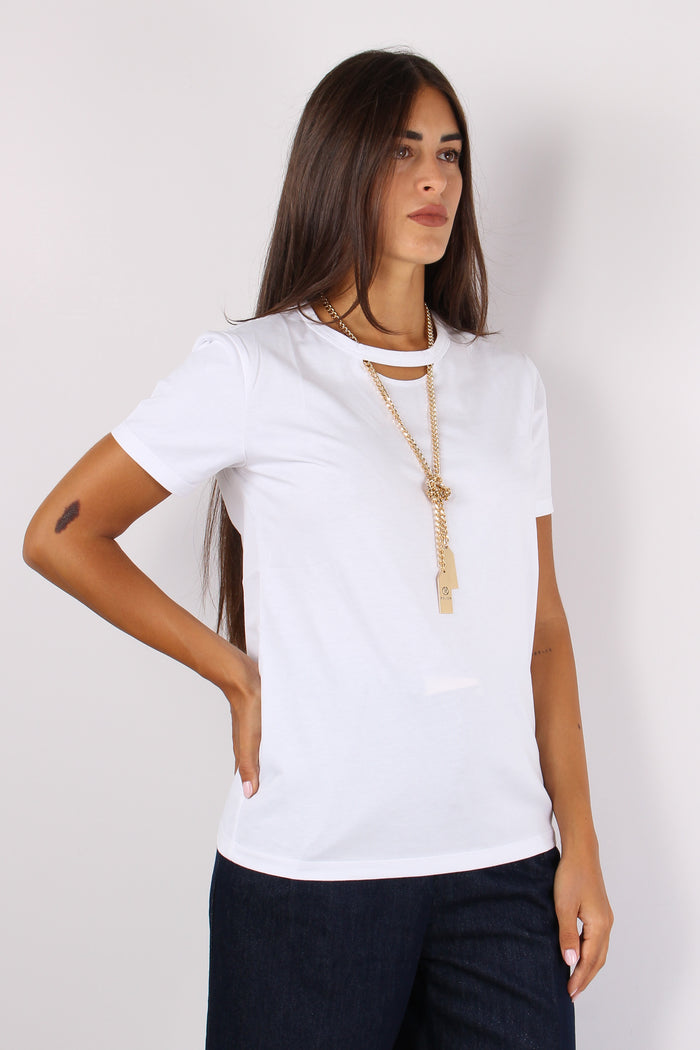 Monile T-shirt Catena Collo White-5
