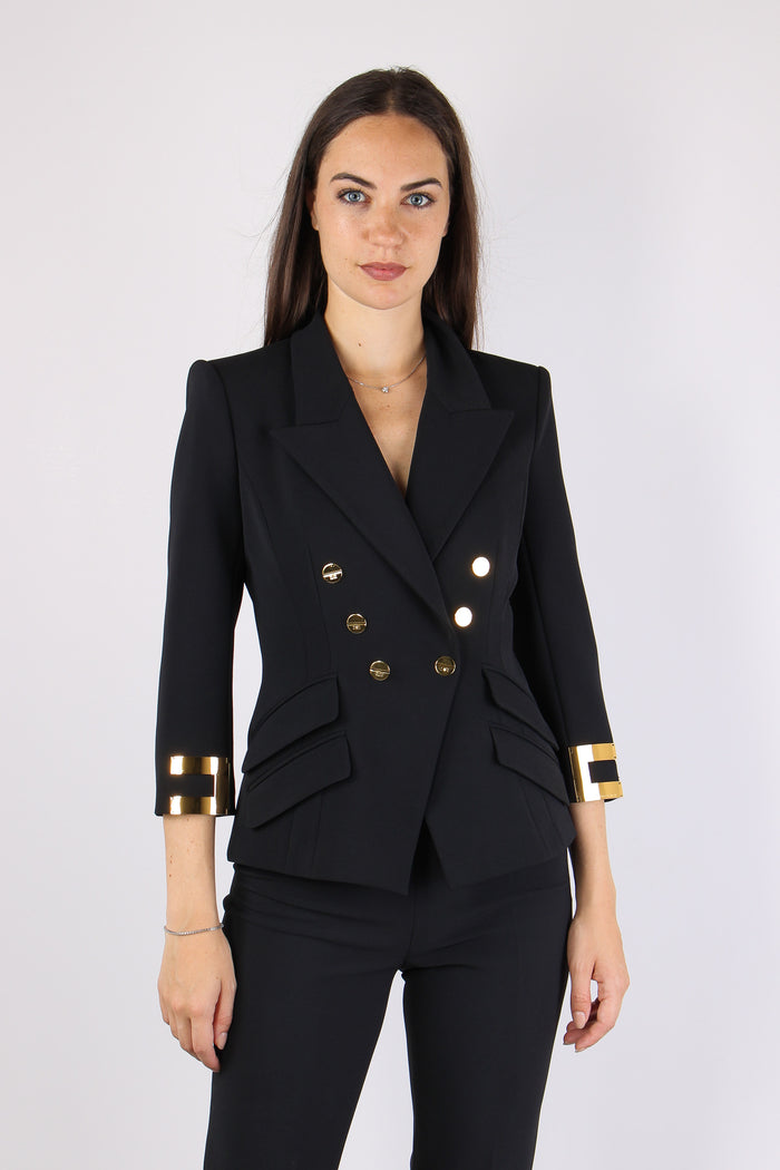 Giacca Crepe Stretch Nero-3
