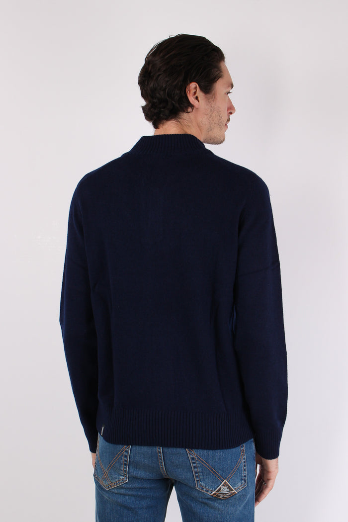 Collo Alto  Cotone Poseidon Blue-4