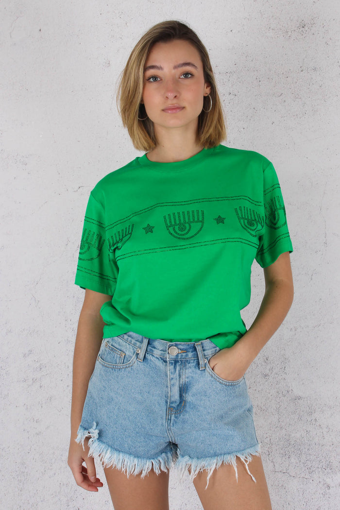 T-shirt Occhio Swarovski Bright Green