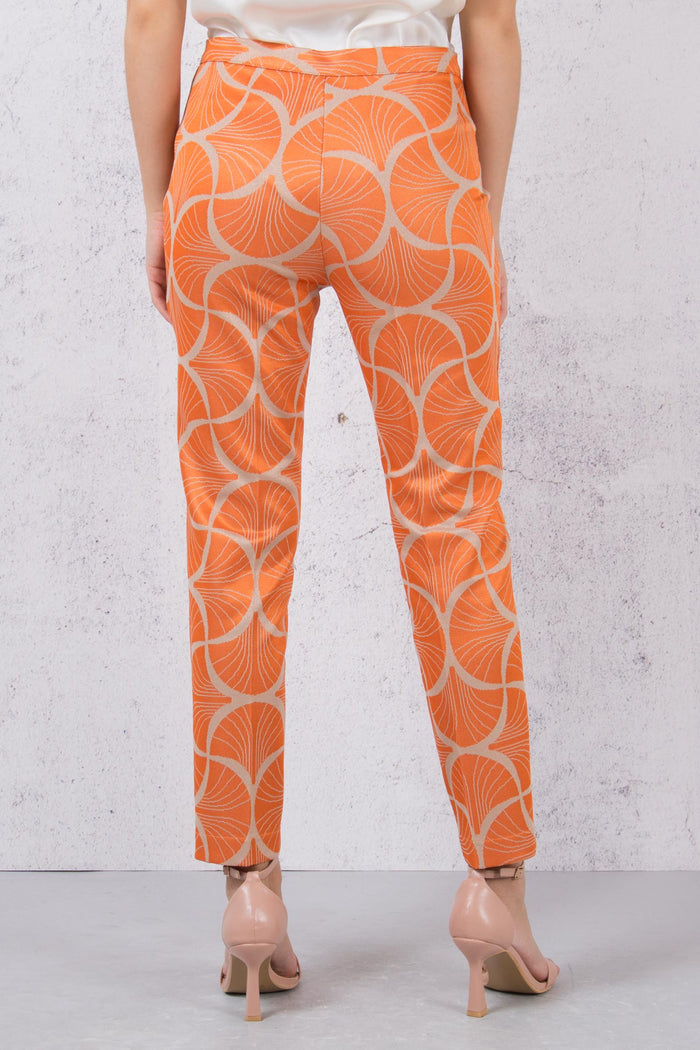 Pantalone Stampa Conchiglia Sabbia/arancio-2