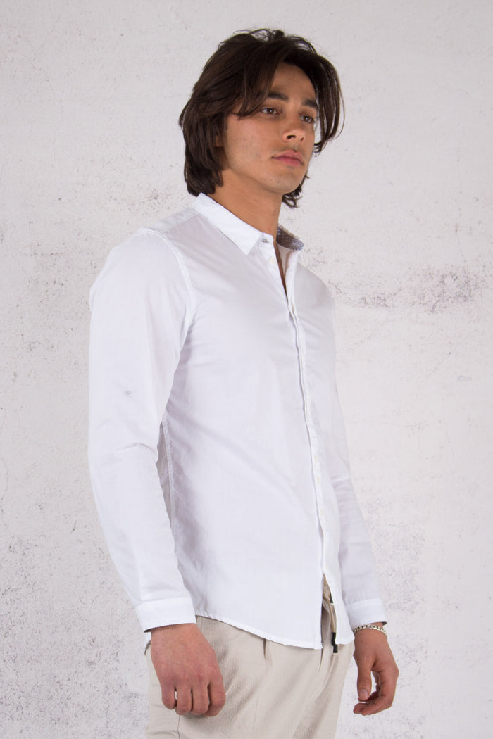 Camicia Classica Cotone Bianco-3