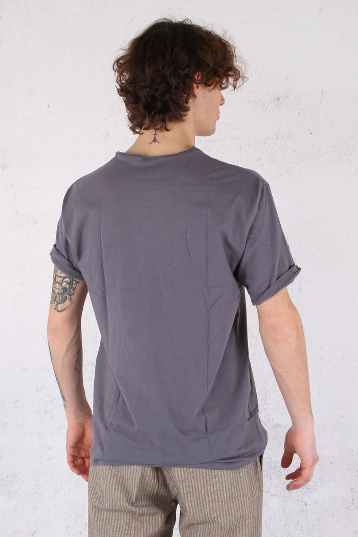 T-shirt Cotone Collo Rullino Grey-2