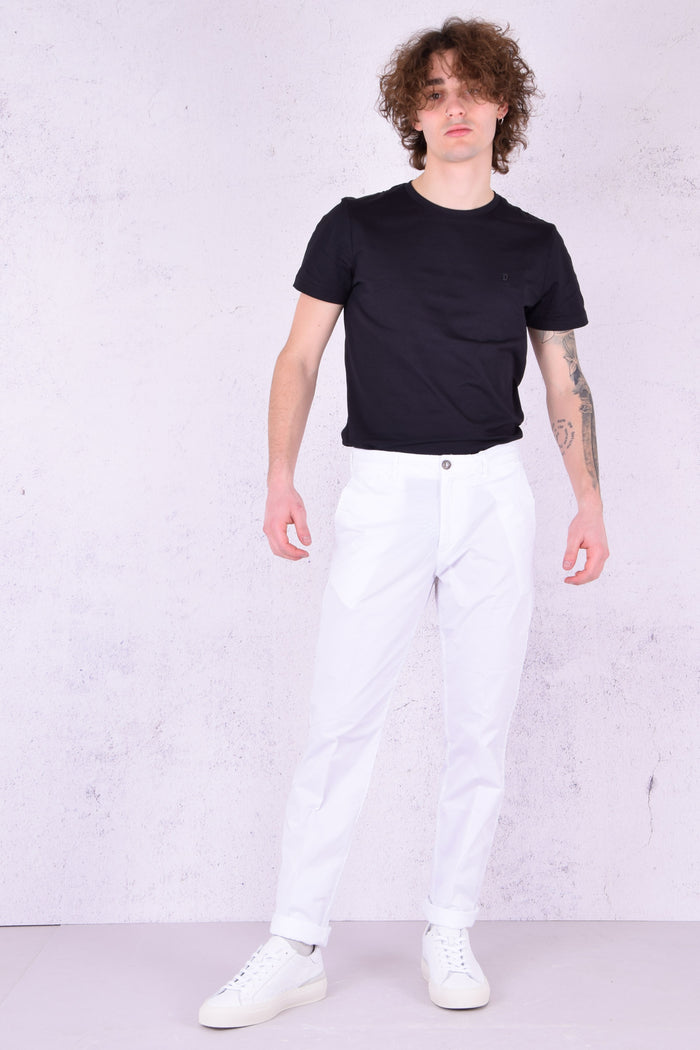 Pantalone Chino Slim Bianco-3