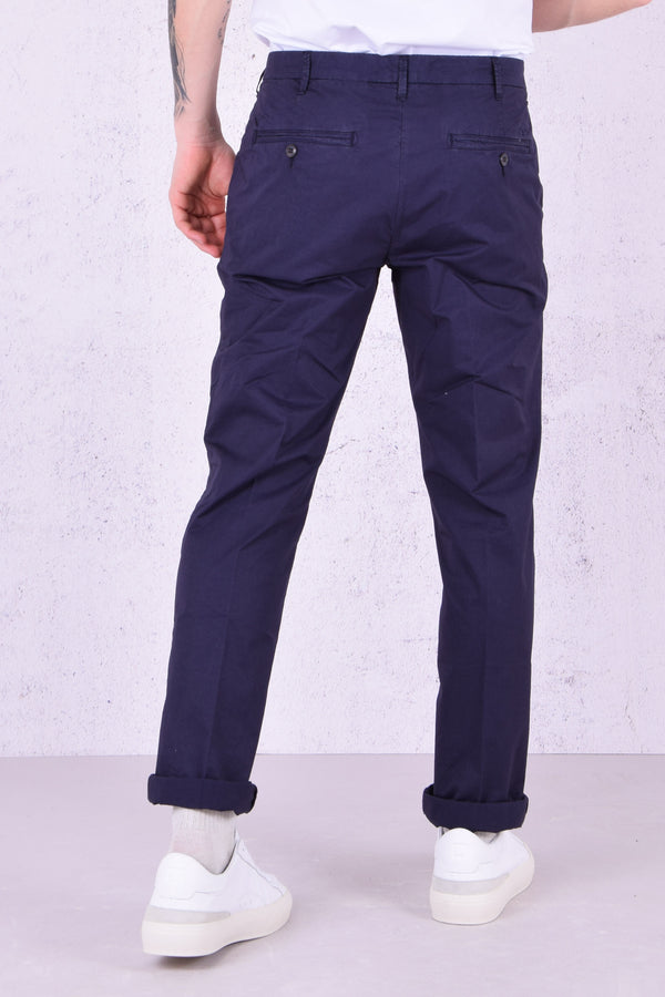 Pantalone Chino Slim Blu-2