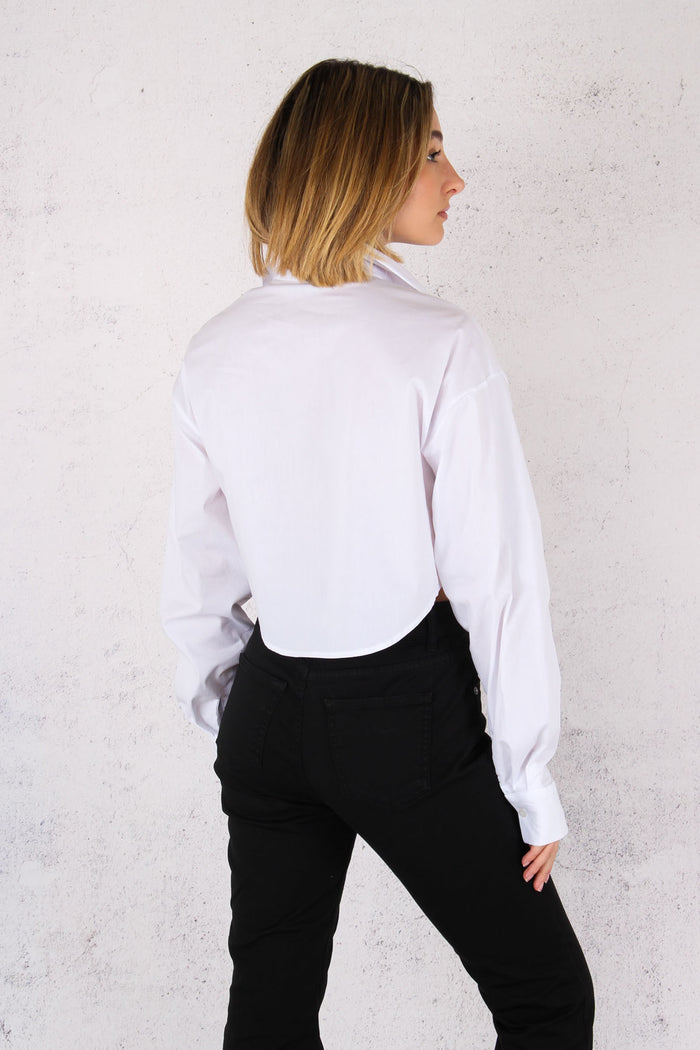 Camicia Corta Con Taschino Bianco-2