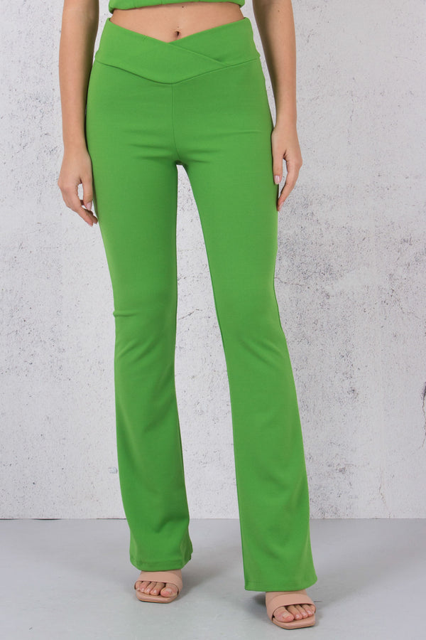 Pantalone Crepe Zampa Verde