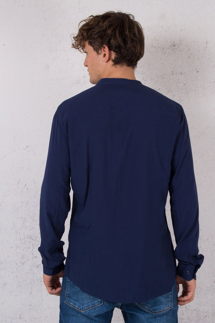 Camicia Viscosa Blue-2
