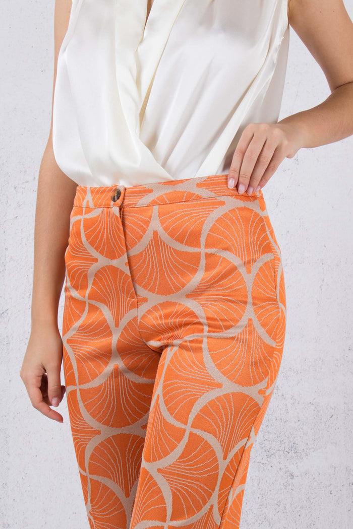 Pantalone Stampa Conchiglia Sabbia/arancio-6