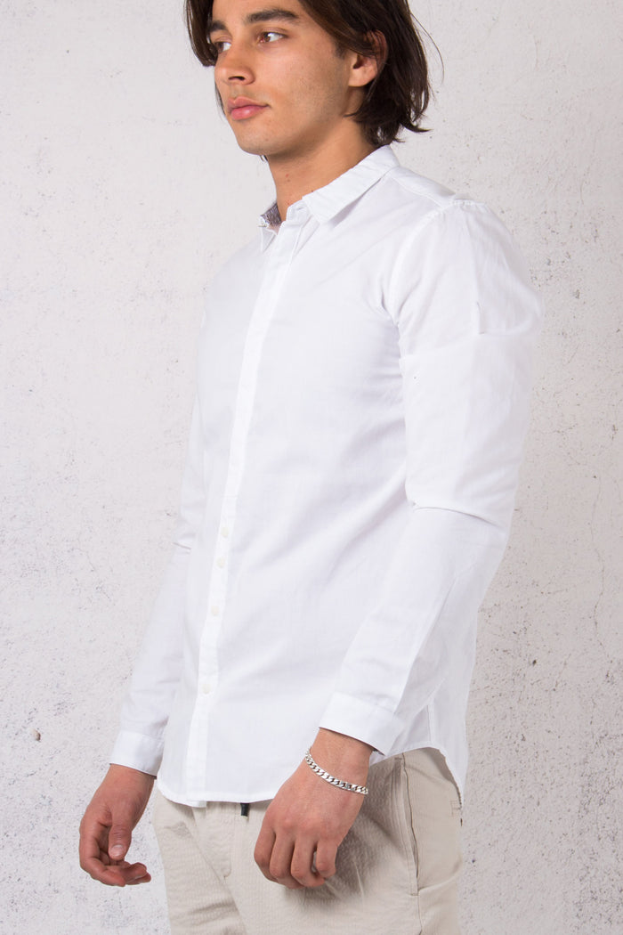 Camicia Classica Cotone Bianco-4