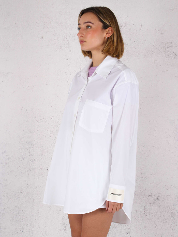 Camicia Cotone Over Bianco-4
