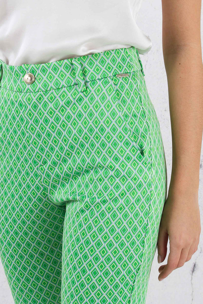 Pantalone Geometrico Optical Green/natura-5