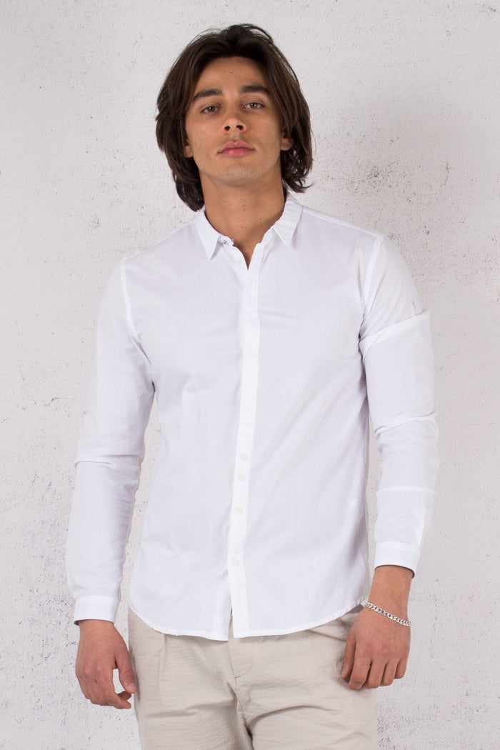 Camicia Classica Cotone Bianco-1