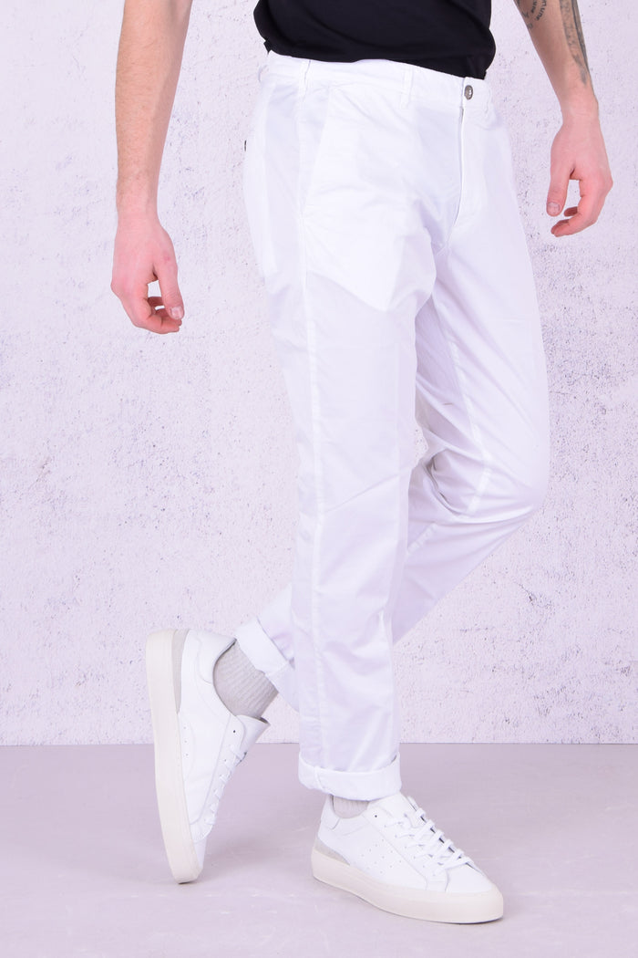 Pantalone Chino Slim Bianco-4